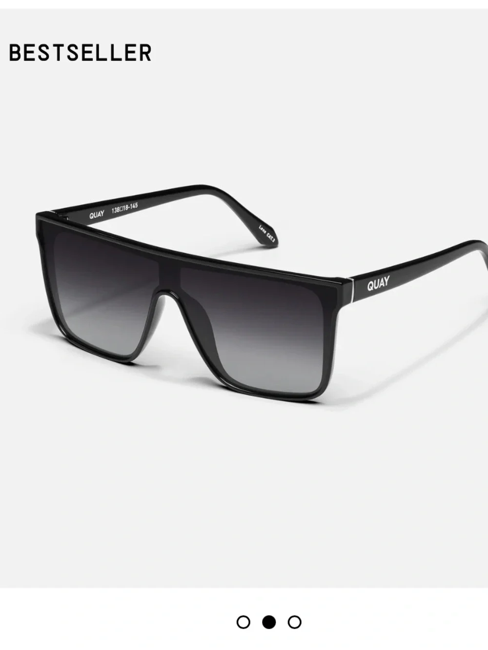 Quay Nightfall Oversized Black Sunglasses shades black blue gold